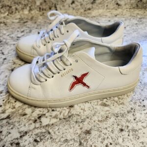 Axel Arigato Clean 90 Red Bird in White Sneakers Womens Size 6